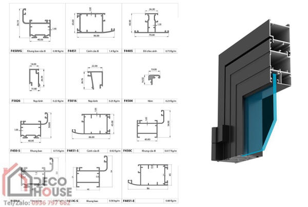 cửa Việt Pháp hệ 4500