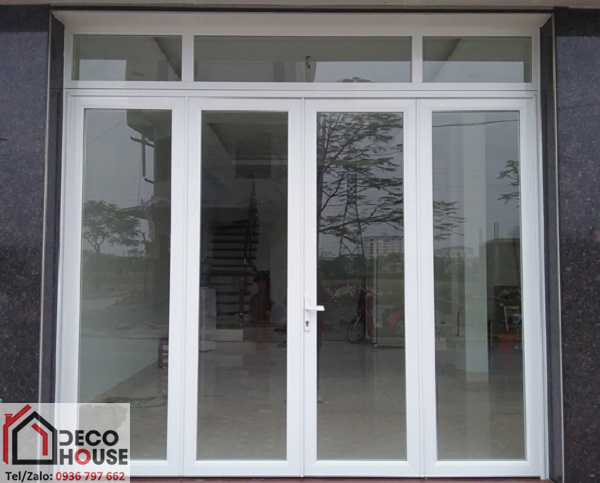Cửa nhôm Việt Pháp màu trắng