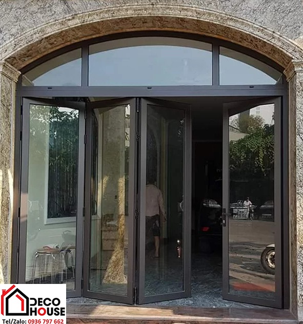 Cửa xếp gấp nhôm Việt Pháp