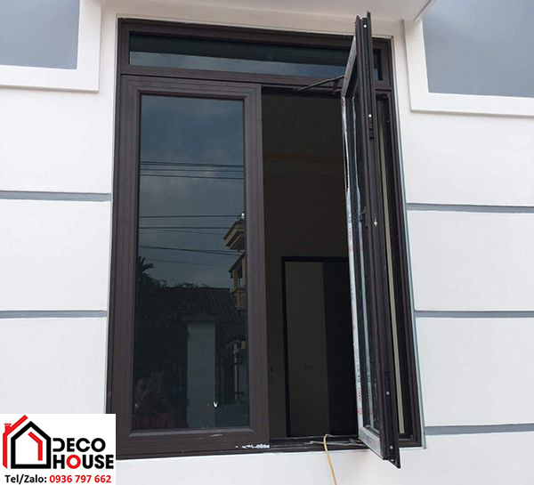Cửa nhôm kính dùng kính dán 2 lớp 6.38mm