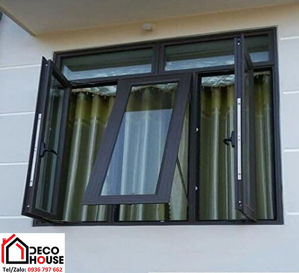 Cửa nhôm PMA kết hợp mở hất và mở quay