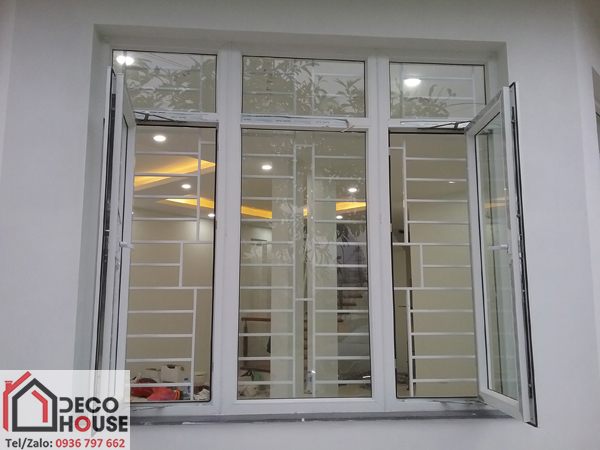 Làm cửa nhôm Việt Pháp màu trắng tại Hoài Đức