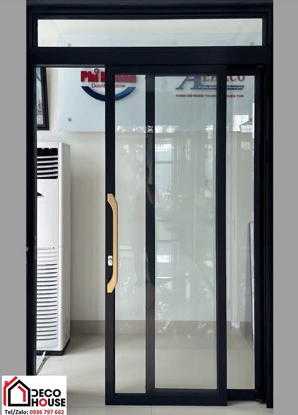 Mẫu cửa nhôm kính trượt quay 2 cánh đẹp