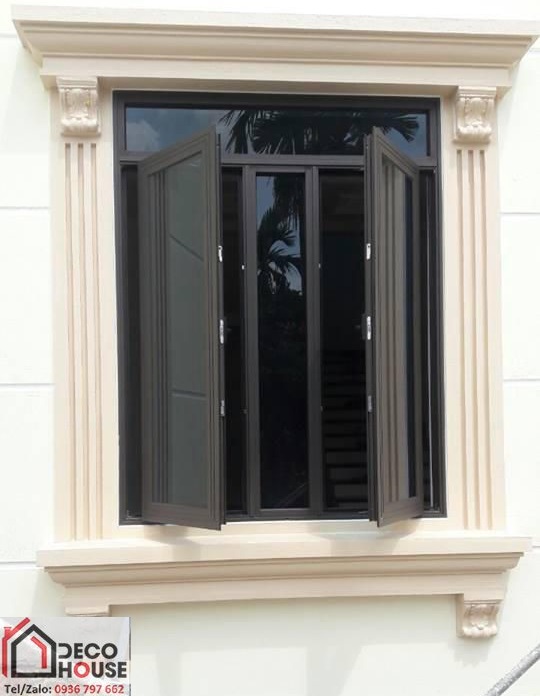 Cửa sổ nhôm Xingfa màu đen 2 cánh