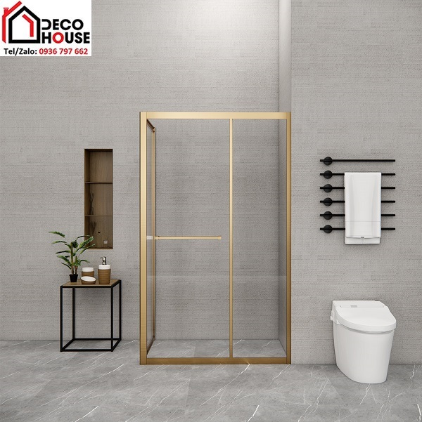 Buồng Tắm Đứng Vuông Góc Flight FLS-G3 Màu Vàng Gold